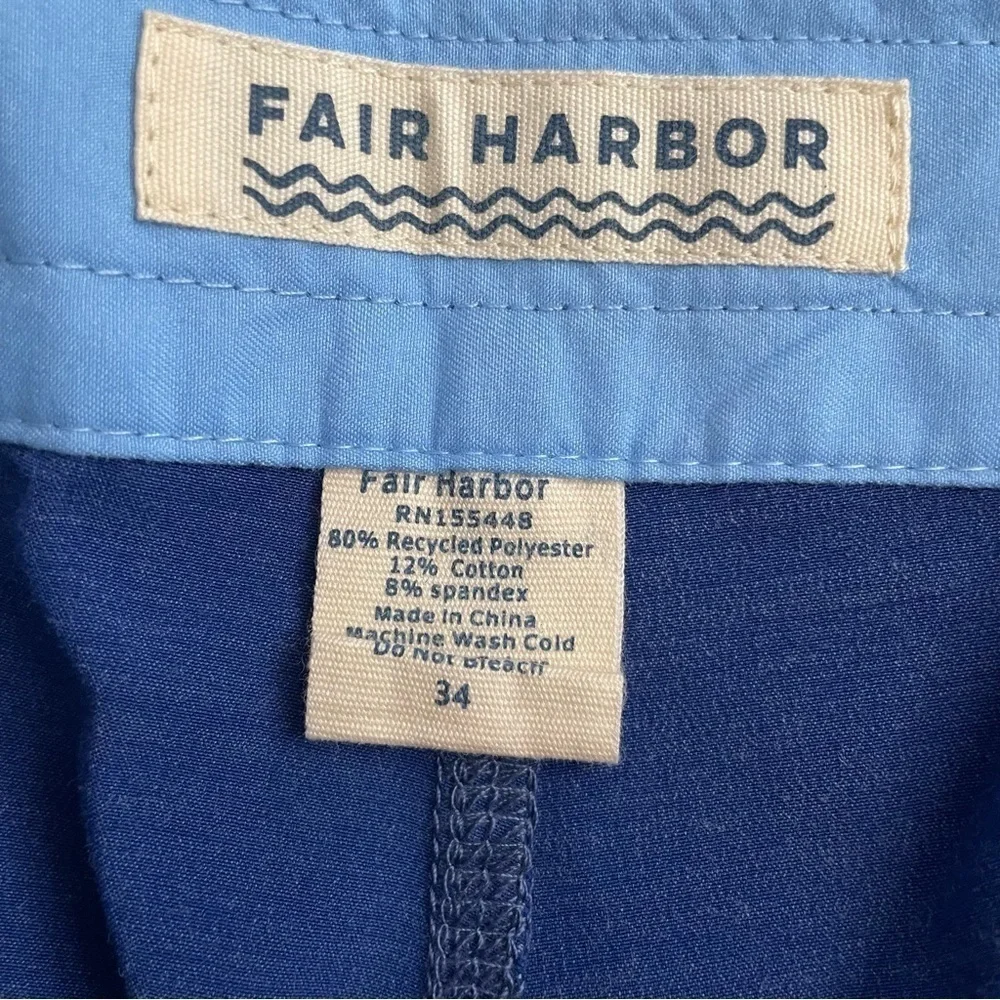 Fair Harbor Men’s Nautilus Boardshort OG Jupiter Size 34 New Unlined